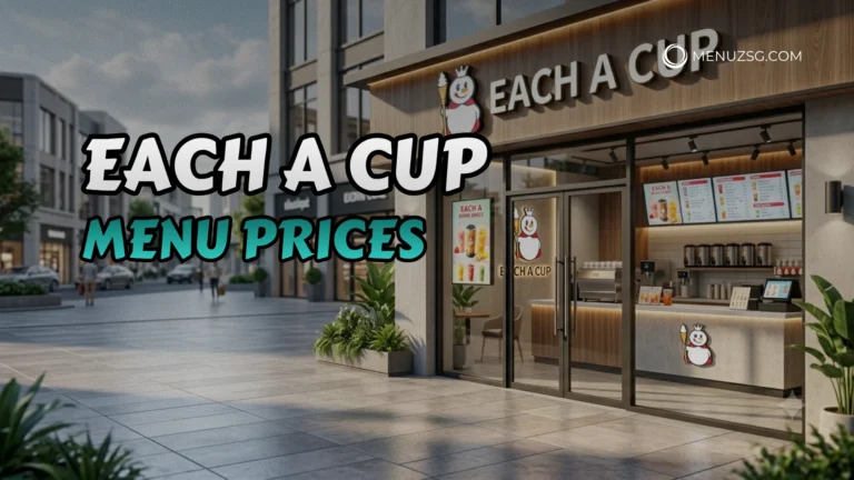 Each A Cup Menu Singapore